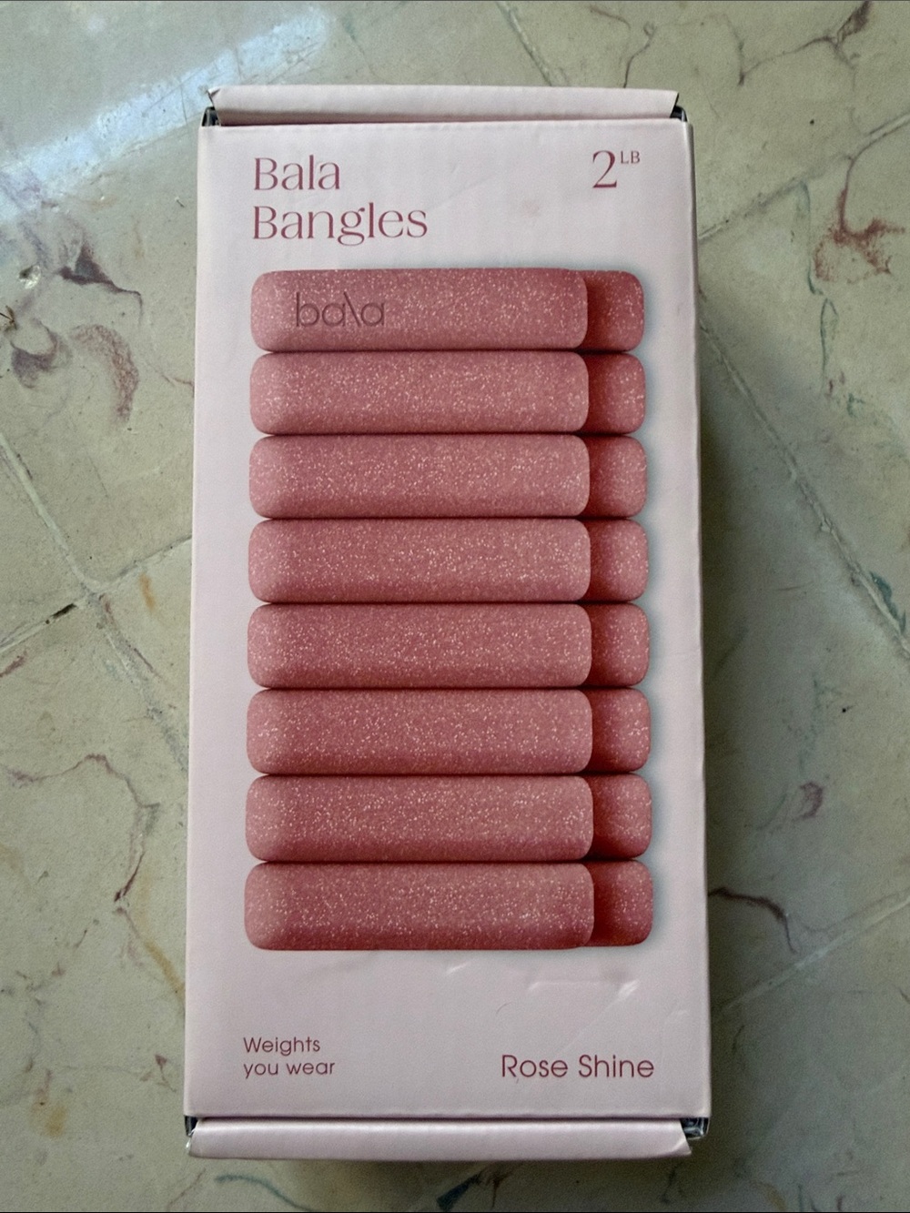 Bala Bangles -   Rose Shine (Pink/Glitter) 2LB Weights
